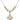 Four Way Medal Crystal Necklace | 7/8 inch | 6mm Beads   14kt Gold Filled