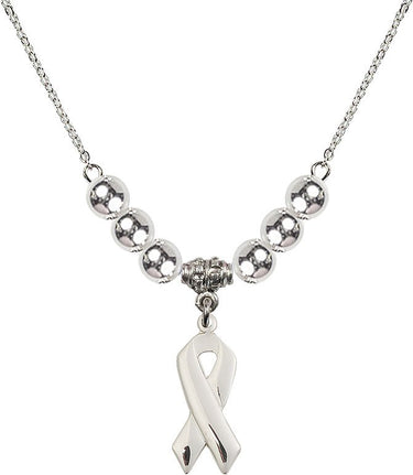 Beads Cancer Awareness Crystal Necklace | 7/8 inch | 6mm Beads