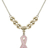 Cancer Awareness Crystal Necklace | 7/8 inch | 6mm Beads   14kt Gold Filled