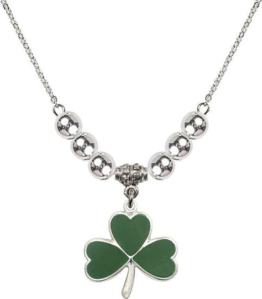 Shamrock Crystal Necklace | 3/4 inch | 6mm Beads | N32-5248
