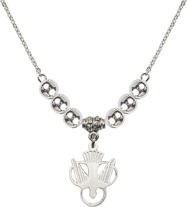 Holy Spirit Crystal Necklace | 3/4 inch | 6mm Beads | N32-5430