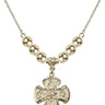 5-Way Crystal Necklace | 3/4 inch | 6mm Beads   14kt Gold Filled