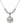 Holy Spirit Crystal Necklace | 3/4 inch | 6mm Beads   Sterling Silver