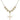 Cross Crystal Necklace | 7/8 inch | 6mm Beads   14kt Gold Filled