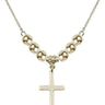 Cross Crystal Necklace | 7/8 inch | 6mm Beads   14kt Gold Filled