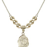 Miraculous Medal Crystal Necklace | 7/8 inch | 6mm Beads   14kt Gold Filled