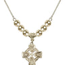 Cross Crystal Necklace | 1 inch | 6mm Beads   14kt Gold Filled