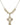 Cross Crystal Necklace | 1 inch | 6mm Beads   14kt Gold Filled