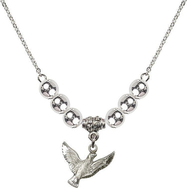 Holy Spirit Crystal Necklace | 1/2 inch | 6mm Beads | N32-5912