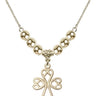 Cross Crystal Necklace | 1 inch | 6mm Beads   14kt Gold Filled