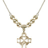 Cross Crystal Necklace | 1 inch | 6mm Beads   14kt Gold Filled