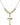 Cross Crystal Necklace | 1 1/8 inch | 6mm Beads   14kt Gold Filled