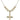 Cross Crystal Necklace | 1 1/8 inch | 6mm Beads   14kt Gold Filled