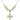 Cross Crystal Necklace | 1 1/8 inch | 6mm Beads   14kt Gold Filled