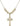 Cross Crystal Necklace | 1 1/8 inch | 6mm Beads   14kt Gold Filled