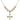 Cross Crystal Necklace | 1 inch | 6mm Beads   14kt Gold Filled