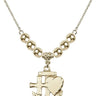 Faith, Hope & Charity Crystal Necklace | 7/8 inch | 6mm Beads   14kt Gold Filled