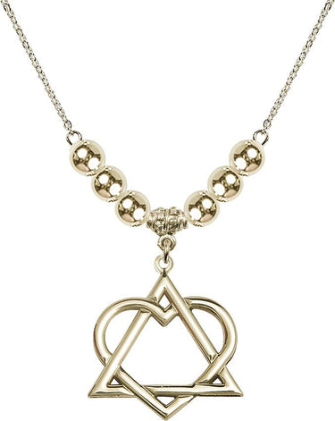 Adoption Heart Crystal Necklace | 1 1/8 inch | 6mm Beads | N32-6210