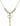 Small Key w/Double Hearts Crystal Necklace | 1 1/4 inch | 6mm Beads   14kt Gold Filled