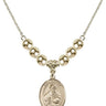 Saint Albert the Great Crystal Necklace | 3/4 inch | 6mm Beads   14kt Gold Filled