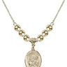 Saint Apollonia Crystal Necklace | 3/4 inch | 6mm Beads   14kt Gold Filled