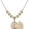 Saint Benedict Crystal Necklace | 3/4 inch | 6mm Beads   14kt Gold Filled