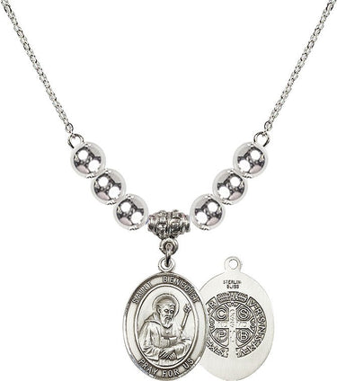 Saint Benedict Crystal Necklace | 3/4 inch | 6mm Beads | N32-8008