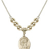 Saint Boniface Crystal Necklace | 3/4 inch | 6mm Beads   14kt Gold Filled