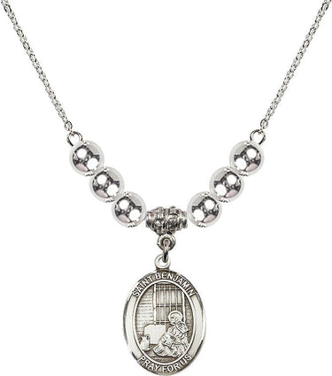 Saint Benjamin Crystal Necklace | 3/4 inch | 6mm Beads | N32-8013