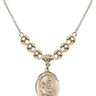 Saint Catherine of Siena Crystal Necklace | 3/4 inch | 6mm Beads   14kt Gold Filled
