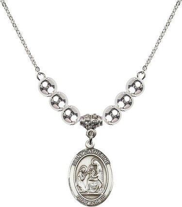 Saint Catherine of Siena Crystal Necklace | 3/4 inch | 6mm Beads | N32-8014