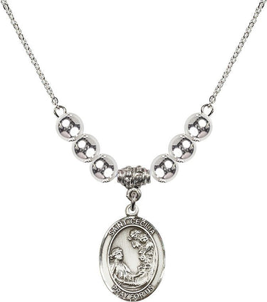 Saint Cecilia Crystal Necklace | 3/4 inch | 6mm Beads | N32-8016
