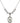 Saint Bernadette Crystal Necklace | 3/4 inch | 6mm Beads   Sterling Silver