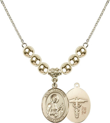 Saint Camillus of Lellis Nurse Crystal Necklace | 3/4 inch | N32-8019--9