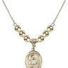 Saint Camillus of Lellis Crystal Necklace | 3/4 inch | 6mm Beads   14kt Gold Filled