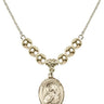 Saint Dorothy Crystal Necklace | 3/4 inch | 6mm Beads   14kt Gold Filled