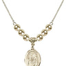 Saint David of Wales Crystal Necklace | 3/4 inch | 6mm Beads   14kt Gold Filled