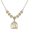 Saint Dominic de Guzman Crystal Necklace | 3/4 inch | 6mm Beads   14kt Gold Filled