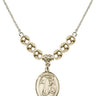 Saint Elmo Crystal Necklace | 3/4 inch | 6mm Beads   14kt Gold Filled