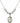 Saint Dymphna Crystal Necklace | 3/4 inch | 6mm Beads   Sterling Silver