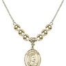 Saint Elizabeth of Hungary Crystal Necklace | 3/4 inch | 6mm Beads   14kt Gold Filled