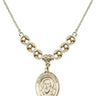 Saint Francis de Sales Crystal Necklace | 3/4 inch | 6mm Beads   14kt Gold Filled