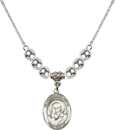 Saint Francis de Sales Crystal Necklace | 3/4 inch | 6mm Beads | N32-8035