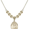 Saint Francis of Assisi Crystal Necklace | 3/4 inch | 6mm Beads   14kt Gold Filled