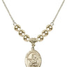 Saint Francis Xavier Crystal Necklace | 3/4 inch | 6mm Beads   14kt Gold Filled