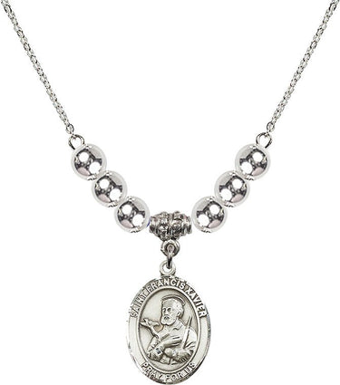 Saint Francis Xavier Crystal Necklace | 3/4 inch | 6mm Beads | N32-8037