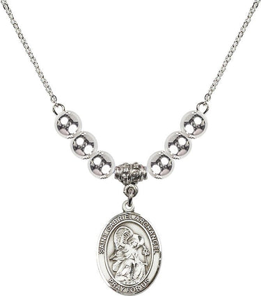 St. Gabriel the Archangel Crystal Necklace | 3/4 inch | 6mm Beads