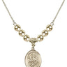 Saint George Crystal Necklace | 3/4 inch | 6mm Beads   14kt Gold Filled