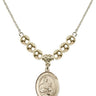 Saint Gerard Majella Crystal Necklace | 3/4 inch | 6mm Beads   14kt Gold Filled