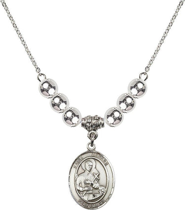 Saint Gerard Majella Majella Crystal Necklace | 3/4 inch | 6mm Beads | N32-8042